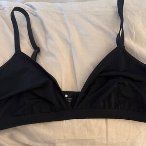 Black Women's Bralette - Soft Support Triangle Bra
